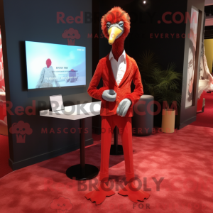 Red Ostrich mascot costume...