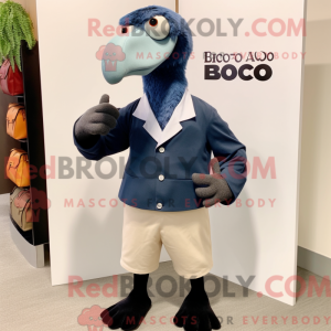 Navy Dodo Bird mascot...