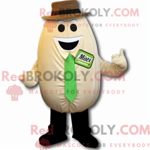 Beige melon maskot kostume...