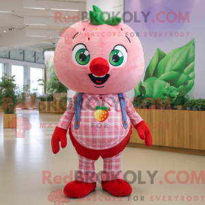 Rosa jordbærmaskotkostyme...