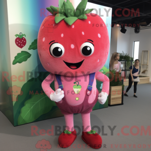 Pink Strawberry mascot...
