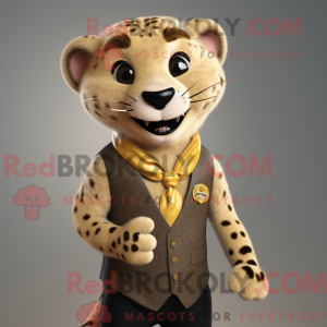 Gold Cheetah mascot costume...