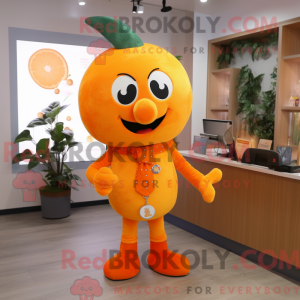 Orange Abrikos maskot...
