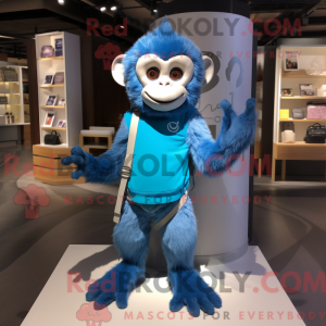 Blue Monkey mascot costume...