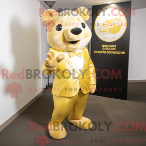 Gold So maskot kostume...