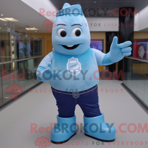 Máscara de gelo azul com...