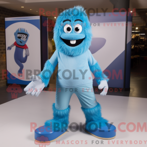 Máscara de gelo azul com...
