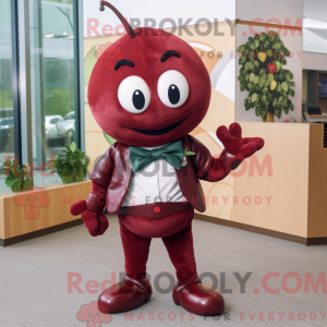 Maroon Cherry mascot...