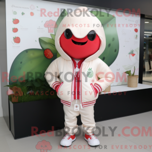 Cream Strawberry mascot...