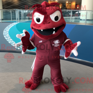 Maroon Barracuda mascot...