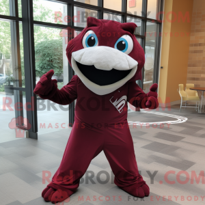 Maroon Barracuda mascot...