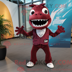 Maroon Barracuda mascot...