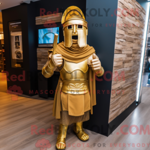 Gold Roman Soldier maskot...