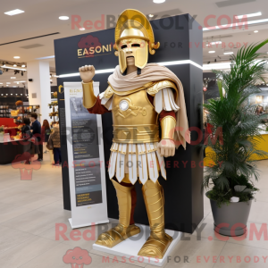 Gold Roman Soldier mascot...