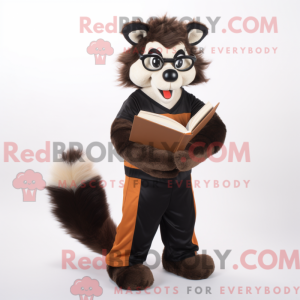 Brown Skunk mascot costume...
