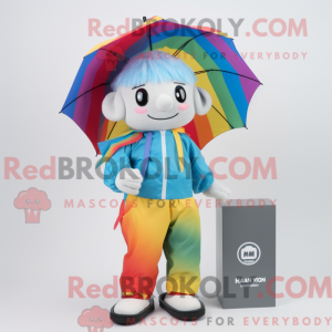 Rainbow mascot costume...