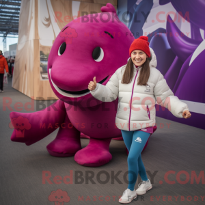 Magenta Whale mascot...
