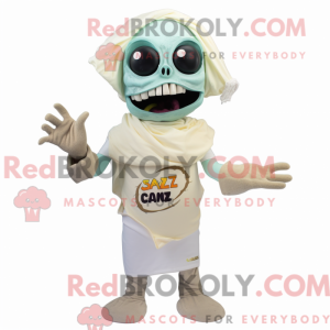 Cream Zombie mascot costume...