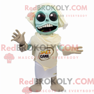 Cream Zombie maskot kostume...