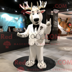Witte eland mascottekostuum...