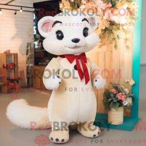 Cream Ferret mascot costume...