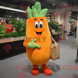 Máscara de vendedor laranja...
