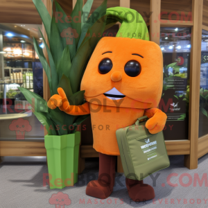 Máscara de vendedor laranja...