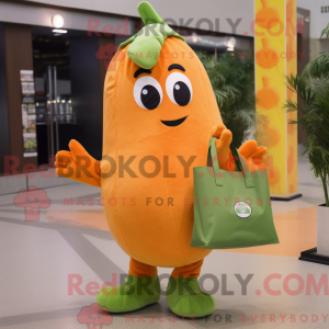 Máscara de vendedor laranja...