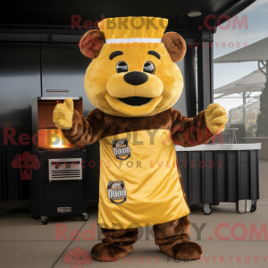 Gold Bbq Ribs mascot...