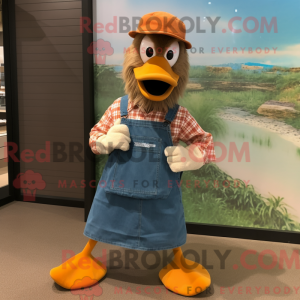 Rust Goose mascot costume...