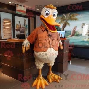 Rust Goose mascot costume...