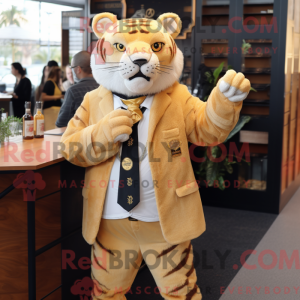 Gold Tiger mascot costume...