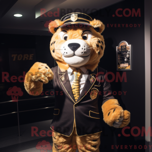Gold Tiger mascot costume...