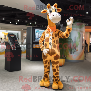 Peach Giraffe maskot...