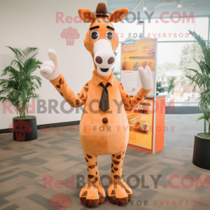 Peach Giraffe mascotte...