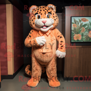 Máscara de leopardo pêssego...