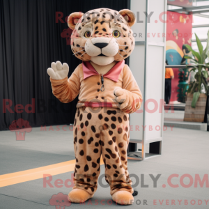 Máscara de leopardo pêssego...