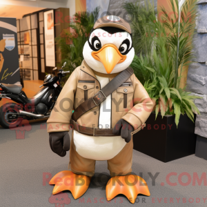 Tan Penguin mascot costume...