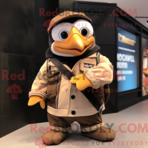 Tan Penguin-mascottekostuum...