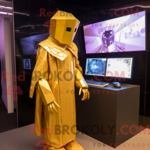 Gold Computer maskot...