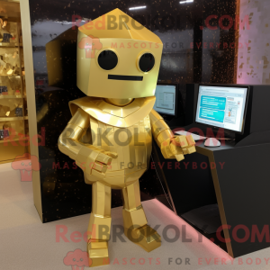 Gold Computer maskot...