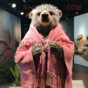 Pink Sloth Bear maskot...
