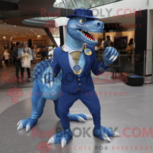 Blue Spinosaurus mascot...
