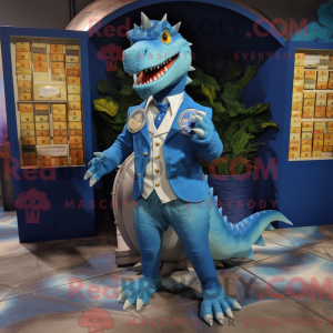 Personaggio mascotte blu...