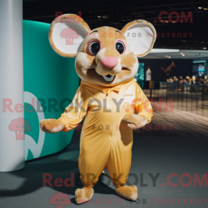 Gold Rat mascot costume...