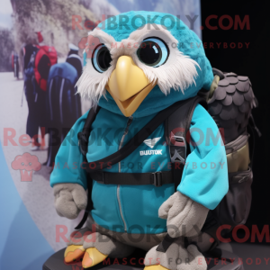 Turkis Hawk maskot kostume...