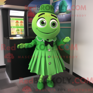Green Gyro mascot costume...