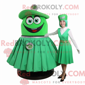 Green Gyro mascot costume...