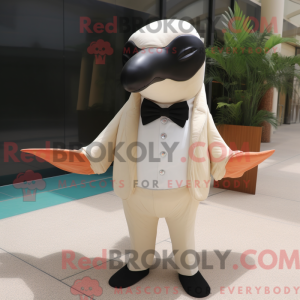 Tan Humpback Whale mascot...
