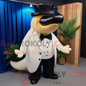 Tan Humpback Whale mascot...